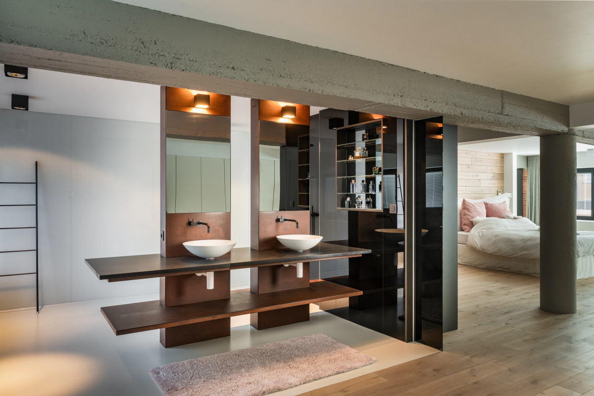 Interieur met aandacht voor materialen, lijnen en perspectief